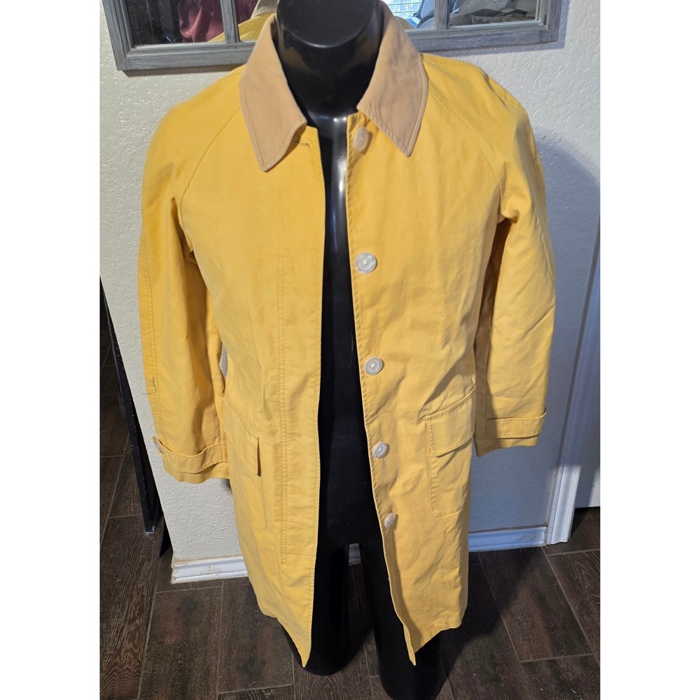 Isaac Mizrahi for Target 20th Anniversary Yellow Trench Coat Corduroy Collar S
